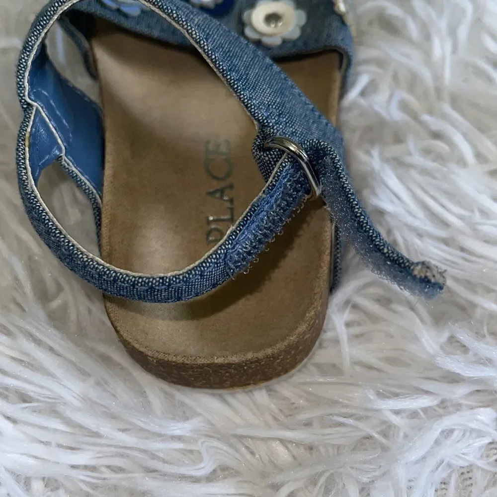 The Children’s Place Baby Girl’s Open Toe Ankle Strap Embellished Sandals 6/12M